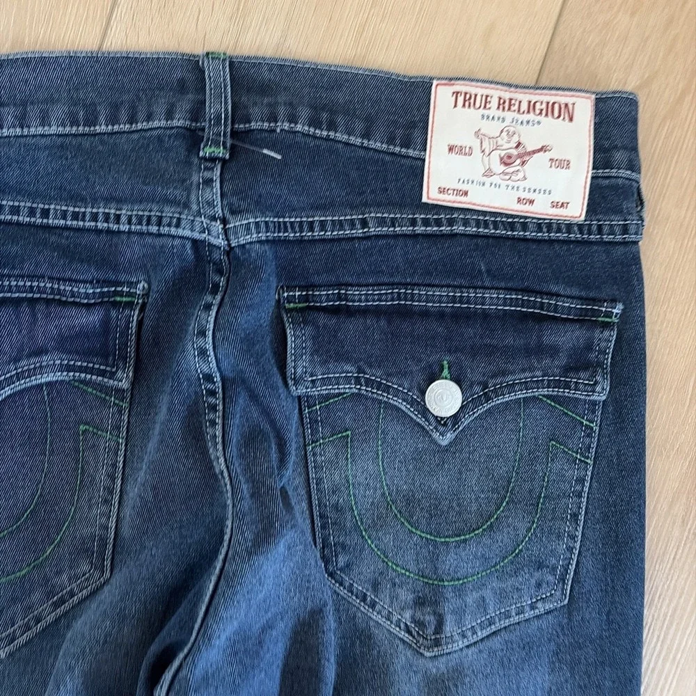 True Religion Ricky Relaxed Straight Jeans Size 34 X 34 NWT Flap‎ Pockets